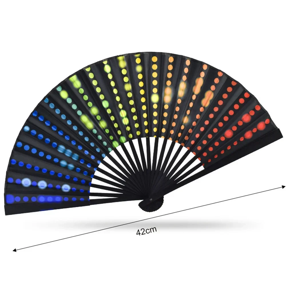 Folding Hand Fan 23cm for Music Festival Dance Gift