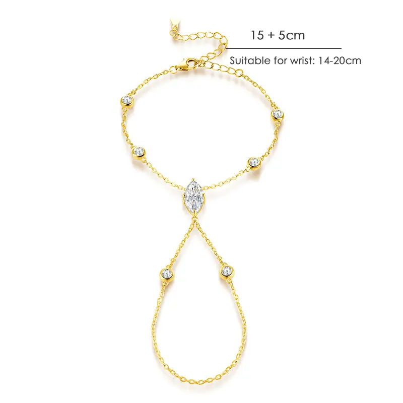 KNOBSPIN D VVS1 مويسانيتي فنجر أساور للنساء بوهيمي...