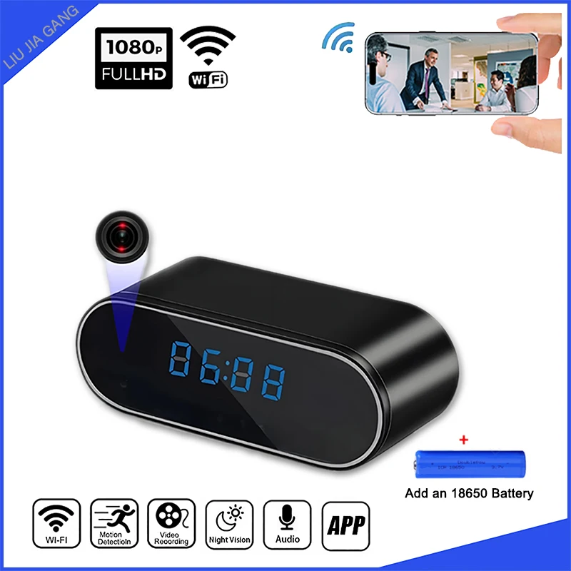 Câmera Spy Mini para Smart Home - Câmera Wi-Fi HD 1080P, Visão Noturna, Detecção de Movimento, Design Oculto e Portátil. Perfeita para Segurança, Bebês ou Pets