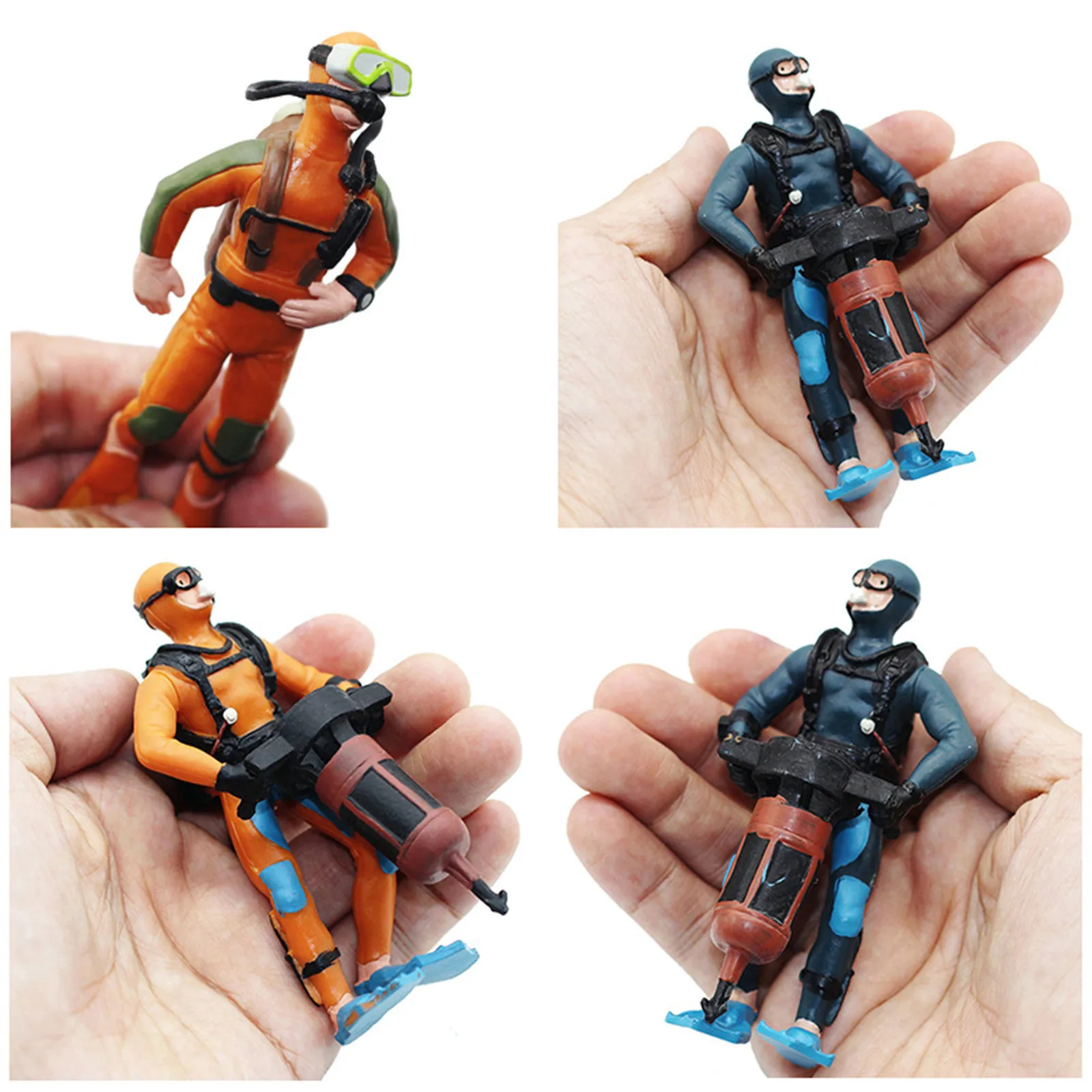 miniature duck figurines 3d printed toy miniature ornament action figure toy miniature figurines aquarium ornaments ornament crafts Miniature Oceans Scene Model Figurine Underwater World Sea Explore Divers Oceans Pavilion Decoration Action Figures Toys 3D Doll
