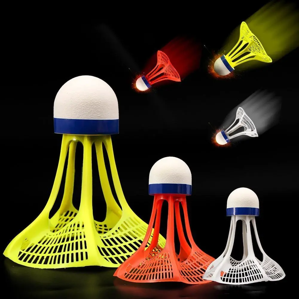 1pcs Luminous LED Badminton Colorful Foam Head Windbreak Ball Shuttlecocks Outdoor Stable Resistance