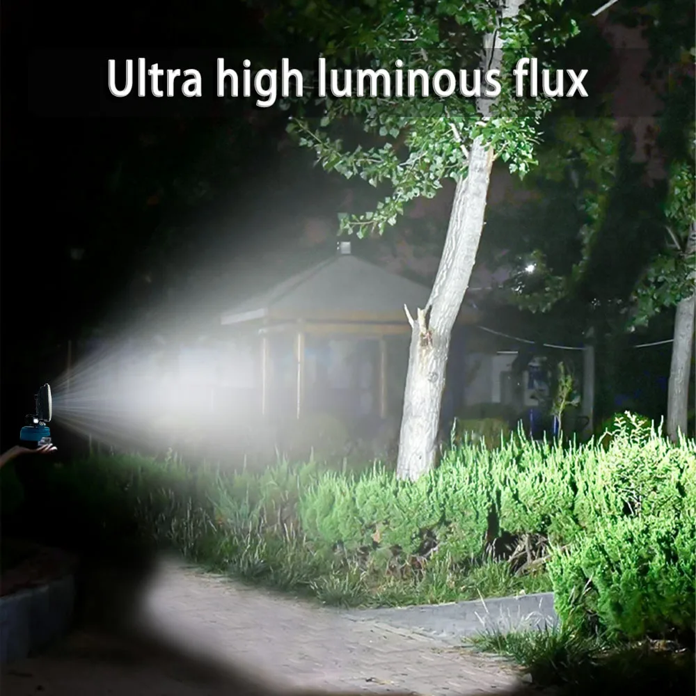 16/84 LED Light Portable Spotlights Handheld Cordless Outdoor Jobsite Light Fishing Emergency Tool For Makita 18v Battery camping light portable flashlight portable lanterns camping lamp portable spotlight camping lantern portable work lights portable work light portable torch