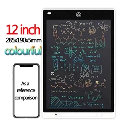 Colorful LCD Writing Tablet and Drawing Board for Kids - Creative Sketchpad and Magic Blackboard Toy Gift (12 inch colorful A)