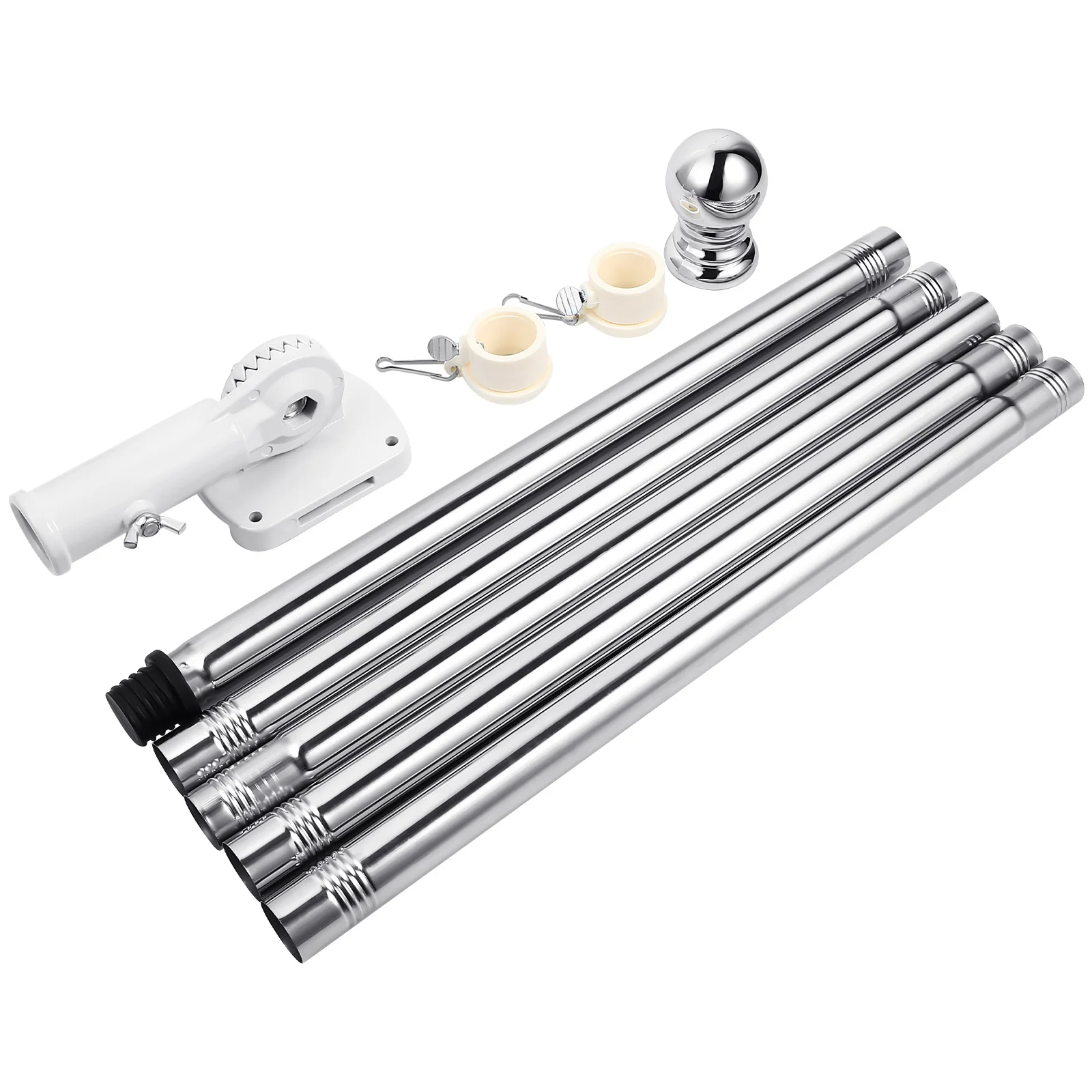 

1 Set Detachable Flag Rods Adjustable Flag Pole Flag Pole Bracket Suit Alloy Outdoor Flag Pole for Porch Yard