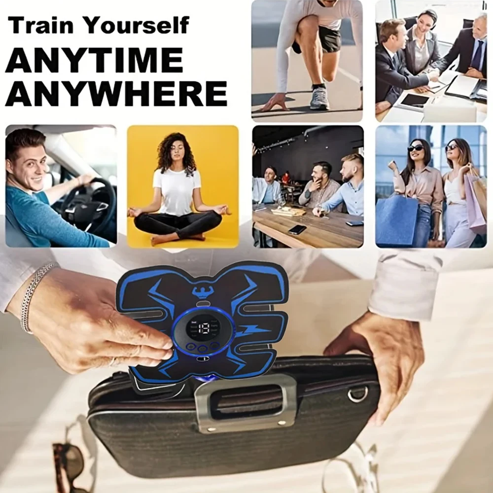 Smart Wireless 3 in 1 Fitness Trainer USB Rechargeable Targets Abs and Arms Powerful Electric Body Slimming and Fitness Device