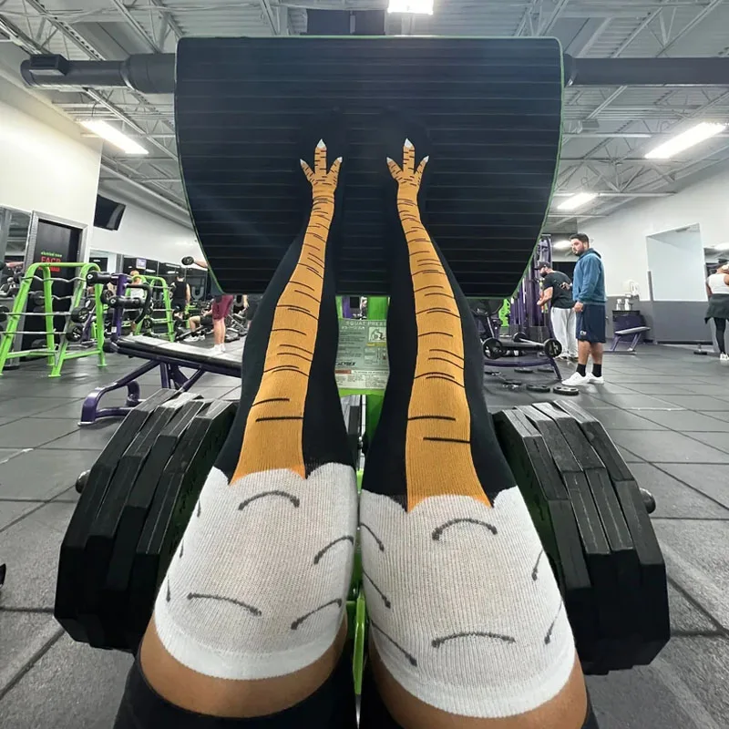 Calcetines hasta la rodilla con patas de pollo para novio, marido, papá,  levantamiento de pesas, gimnasio, divertido, mordaza para los pies,  Halloween, Acción de Gracias _ - AliExpress Mobile