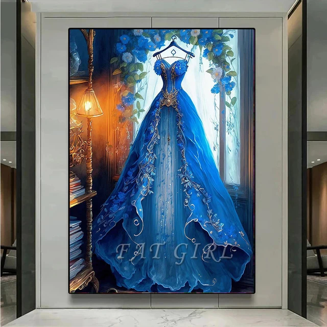 Oliver Gal Floral Flowing Gown Floral Flowing Gown, Elegant Flower Dress On  Canvas Painting | Wayfair