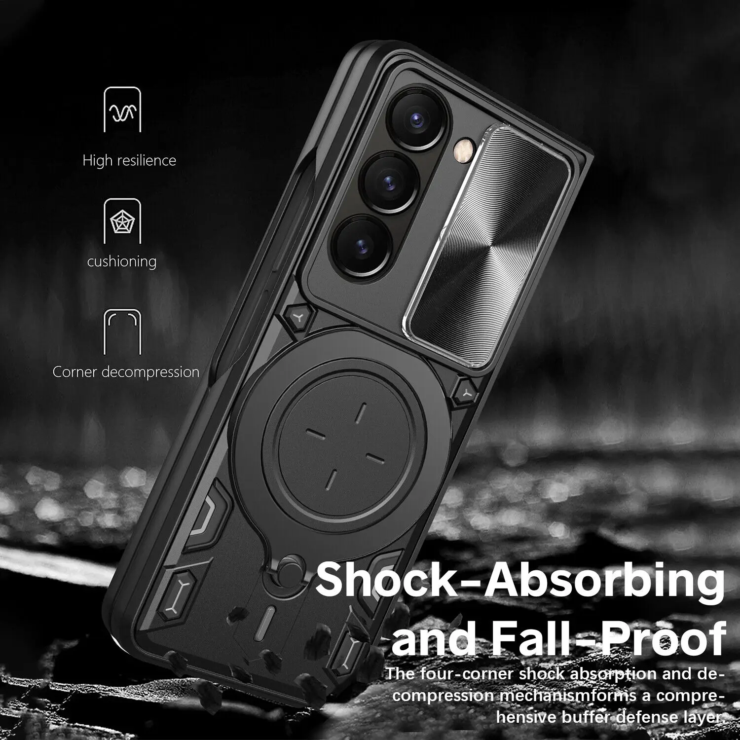 Heavy Duty beskyttelsesdeksel for Samsung Galaxy Z Fold 6 5 4 Etui Stativ Holder Linsebeskyttelse Støtsikker Funda Coque Capa_voghion.com