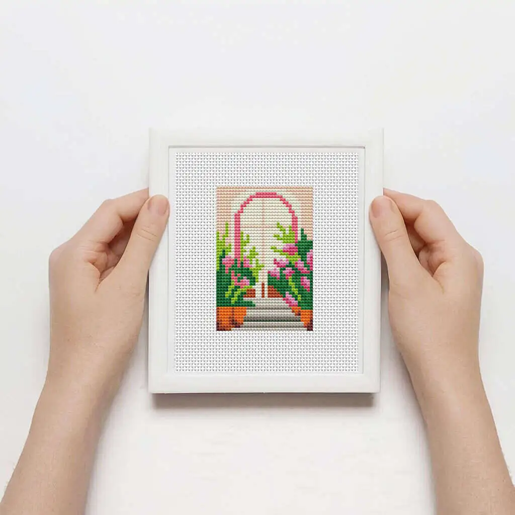 12Pcs 11Ct 도어 크로스 스티치 세트 자수 키트 코튼 스레드 그림 인테리어 벽 장식 거실