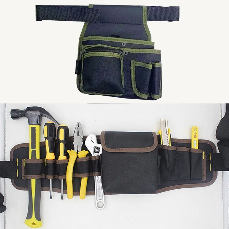 Electrician Waist Pocket Belt Tool Pouch Bag Canvas Hardware