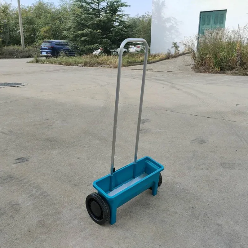 Hand Push Seed Spreader Walk behind Drop Spreader 12L Broadcast Seed Planter Tool for Lawn Garden Farm Salt Ice Melt