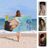 Korea Cha-EunWoo Microfiber Beach Towel Absorbent Quick Dry Soft Yoga Swimming Resort Mountain Climbing Towel 1