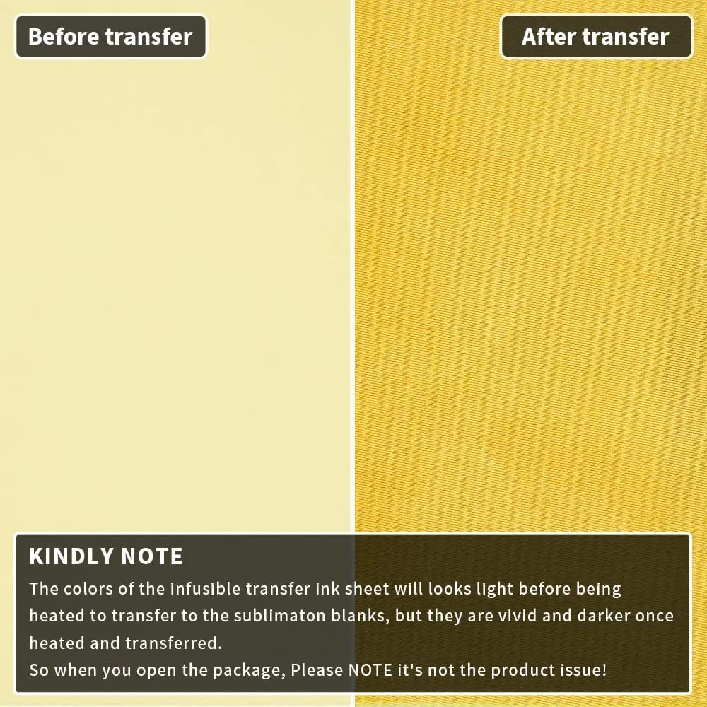 WOWOCUT 그라디언트 패턴 전송 잉크 시트 30.5x30.5cm 머그 프레스 티셔츠 용 다채로운 전송 용지 승화 시트 DIY