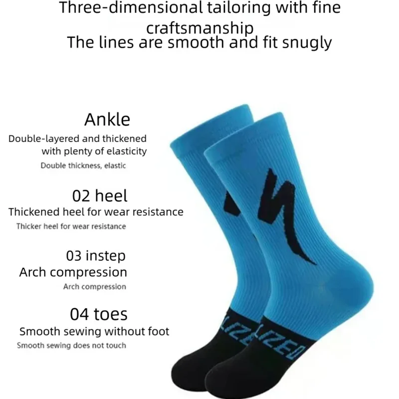 WRELS 1/2/3 Pairs Running Athletic Socks 2