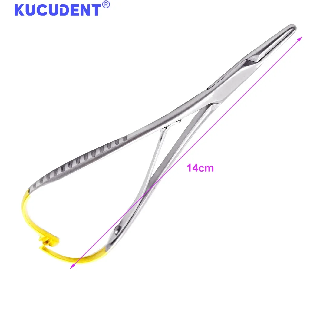 1Pc Dental Nadel Halter Zangen Pinzette Edelstahl Mathieu Nadel Halter Kieferorthopädische Zahnmedizin Instrument – Detail 4