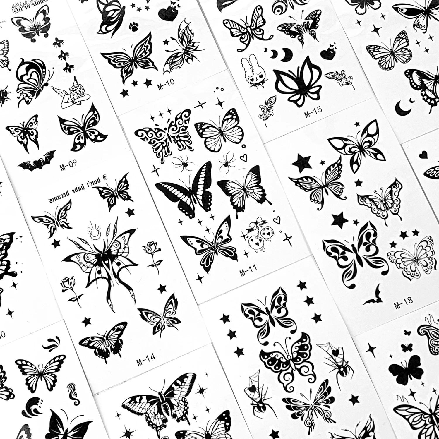 Waterproof Black Butterfly Temporary Tattoos Stickers