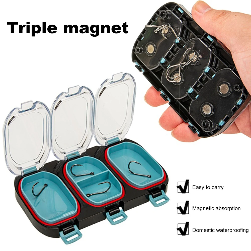 Magnetic Fishing Hook Outdoor Fishing Gear Accessories Box Waterproof Fishing Accessories Box Lures Hooks Baits Storage Box