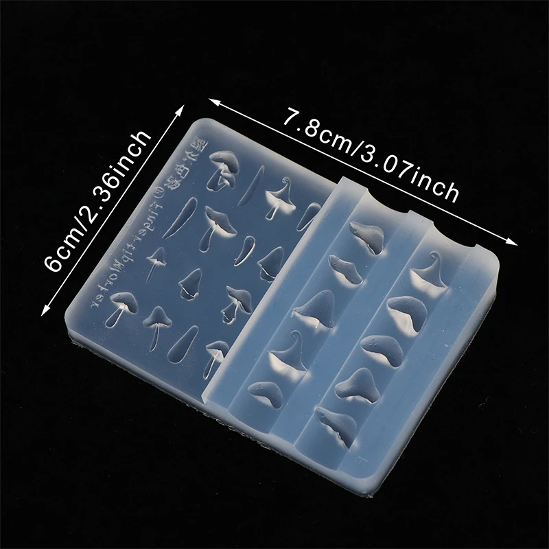 3D 버섯 네일 아트 실리콘 몰드 우아한 리본 패턴 스텐실 템플릿 DIY 조각 도구 매니큐어 액세서리 장식