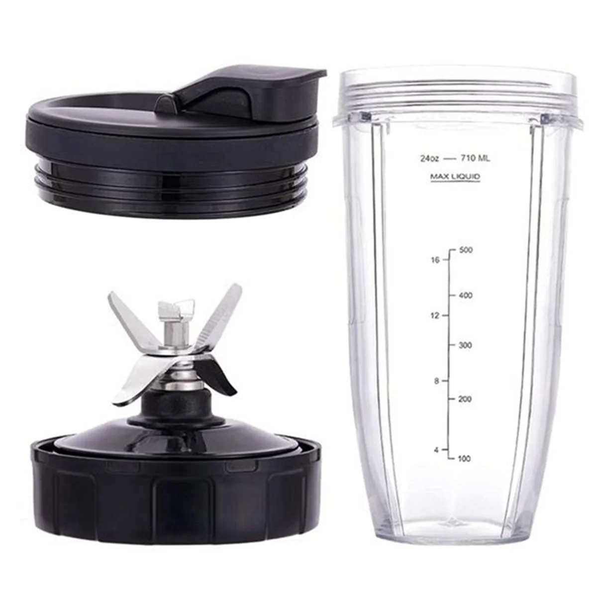 For Ninja Blender Replacement Parts, 24Oz Cup 7 Fins Extractor Blade, for Nutri Ninja Auto IQ BN801 SS101 BL480-30 BL641 HOT