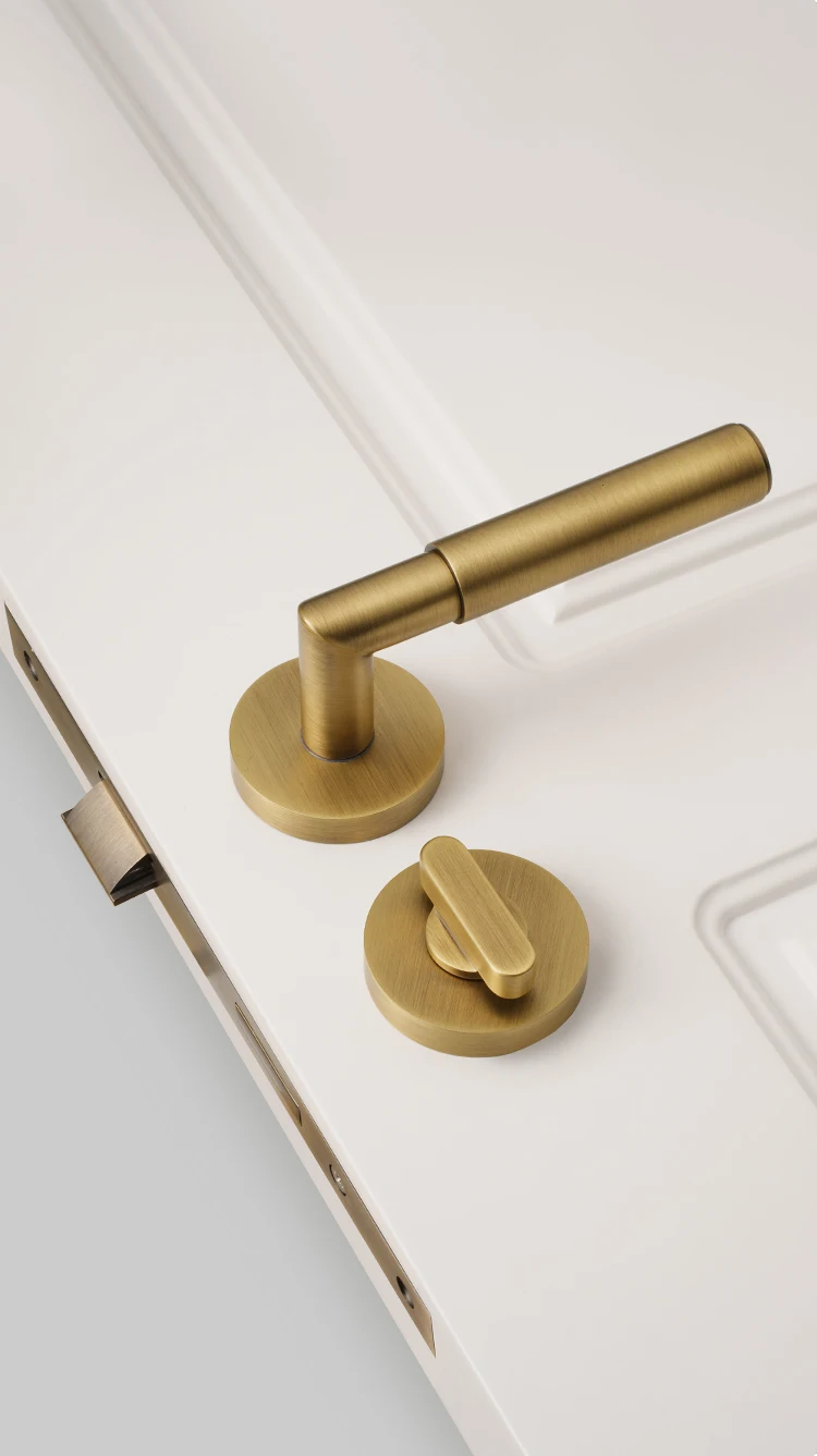 Dooroom Messing Badezimmerschloss Sichtschutzschloss Türschloss mit Identifikationsmarkierung Badezimmertür Schnullergriff Hardware Türschlösser – Detail 8