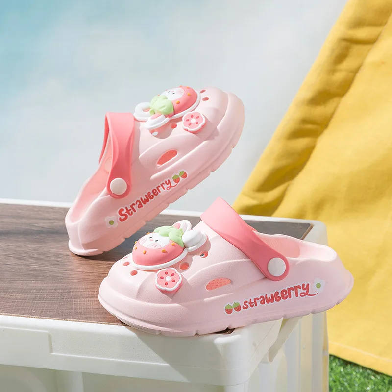 Summer Children Garden Clogs Shoes Boys&Girls Beach Sandal Kids Lightweight Breathable Cute Cartoon Slip Baby Slippers