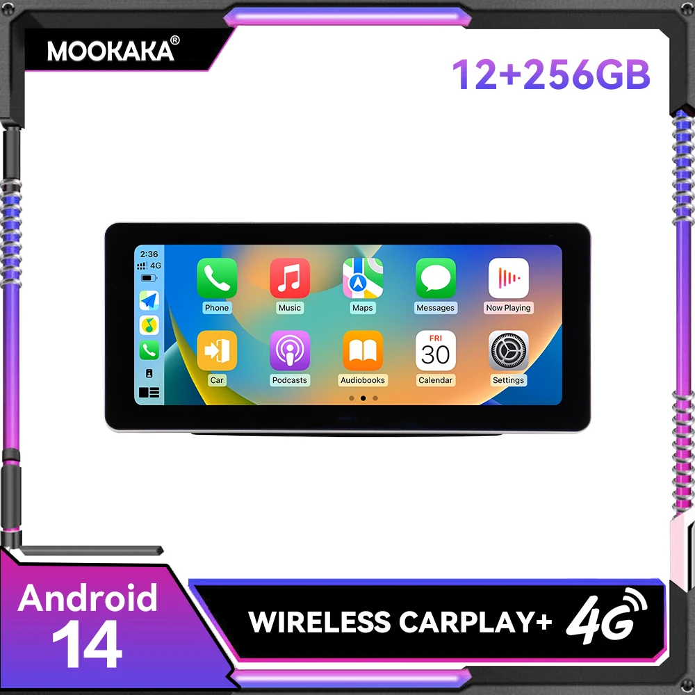 12.3 inch Screen Android 14.0 12+256GB Car Stereo For Ferrari California 2009-2018 Car GPS Navi Android wuto Carplay 4G LTE Unit