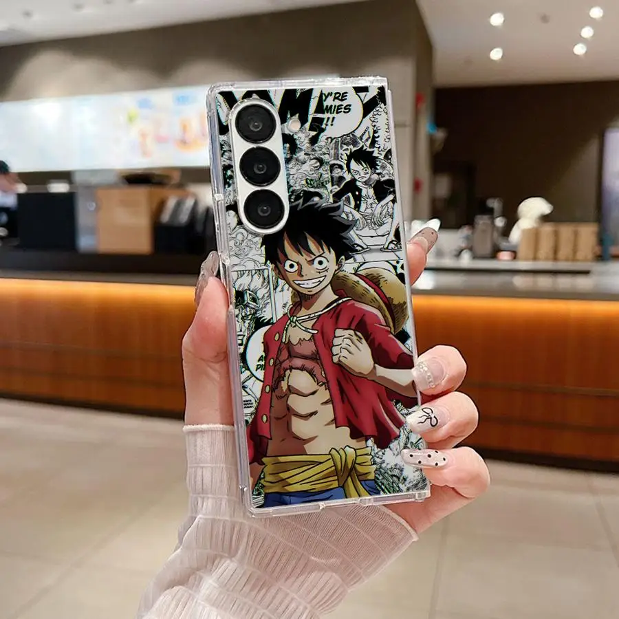 Transparent Soft Phone Cover with Anime O-One Pieces Design