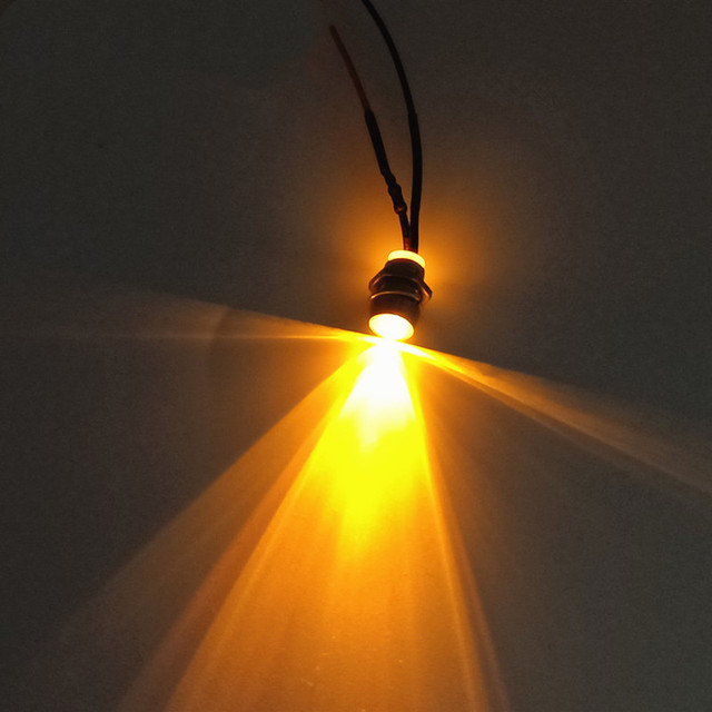 Light Metal LED Panel Warning Light Red Yellow Blue Green 12V 24V 6V Flat Head for Machine Car Waterproof  Signal Lamp