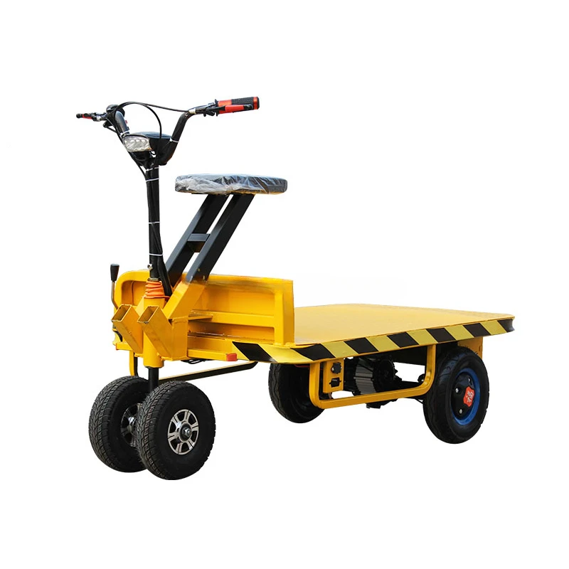 

Electric Plat Transportation Cart Warehouse Trolley Scooters Cargo Vehicle Tricycle Truck High Loader Flatbed Garden Cart