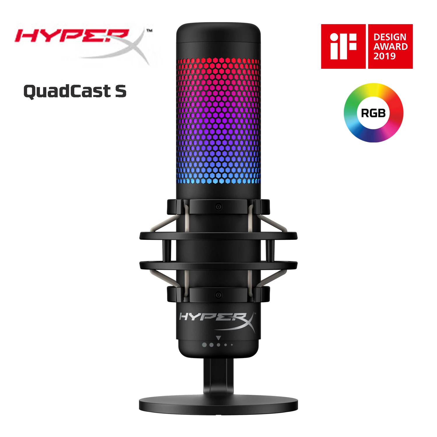 Hyperxquadcastsrgbusbmicrofonecondensadorparapcps4ps5mac