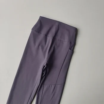 Fleece-in-warm Yoga Leggings Women High Waist Lifting Hips with Pocket Elastic Running Exercise Quick-drying Tight Fitness Pants 3