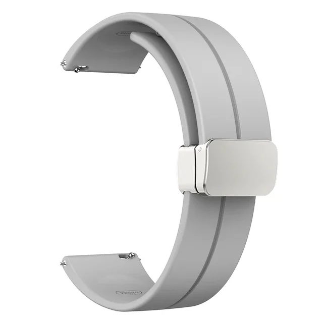 22mm Sports Silicone Magnetic Buckle Watchband Strap
