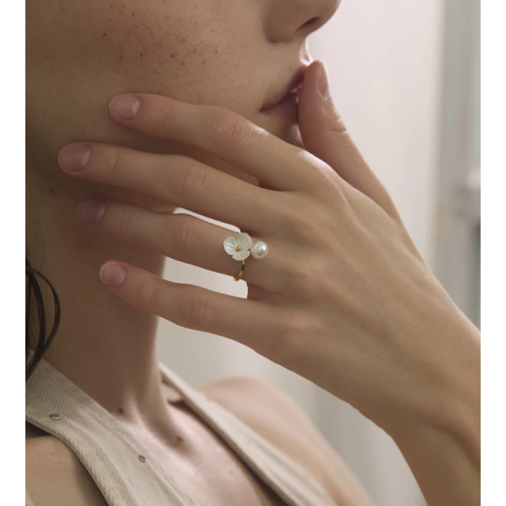 Yhpup Jewelry Ring Stainless Steel Korean Accessories