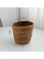 Rustic DIY Flower Arrangement Basket Grass Woven Multi-Functional Storage Basket Home Decorative Rural Style Wicker Basket 4