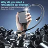 4 in 1 Car Charger 120W Retractable PD Type C Cable Fast Charging Car Cigarette Lighter Adapter For iPhone Samsung Xiaomi Huawei 3