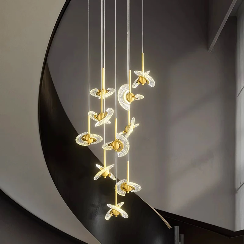 Nordic Home Decoration Stair Chandelier Living Room and Dining Room Pendant Lights Ceiling Light Indoor Lighting pendant lights ceiling light pendant lamp chandelier lighting vintage pendant lights rope pendant lamp