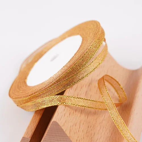 22m 6mm Colorful Glitter Metallic Ribbon for Festive Wrapping & DIY Crafts