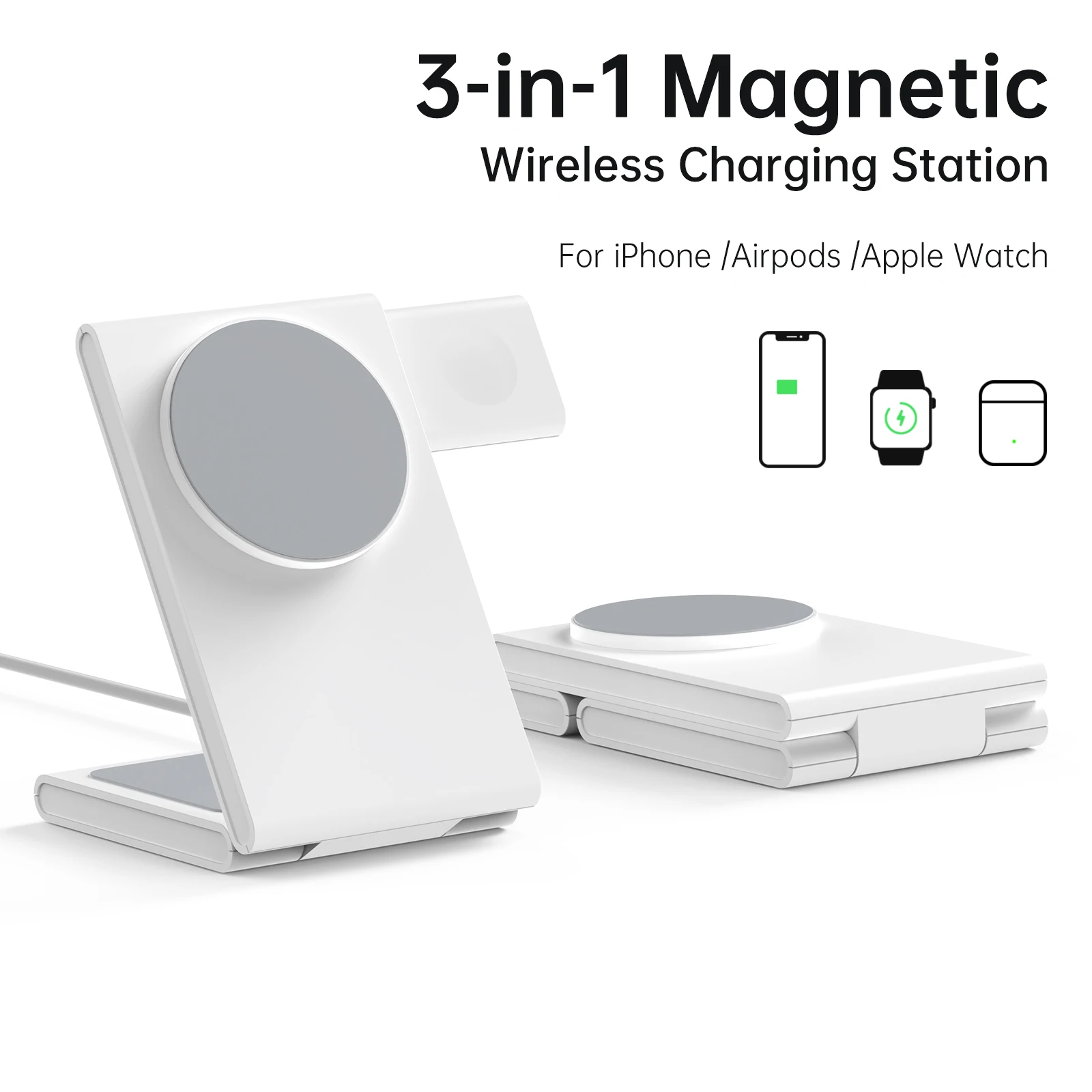 Anker Magnetic Wireless Charger (3-in-1 Cube) with MagSafe