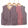 plus Size Cotton Fce Lined Warm Vest for plus Size Women ly Winter Outerwear Button up V Ne Thiened Chinese Sle