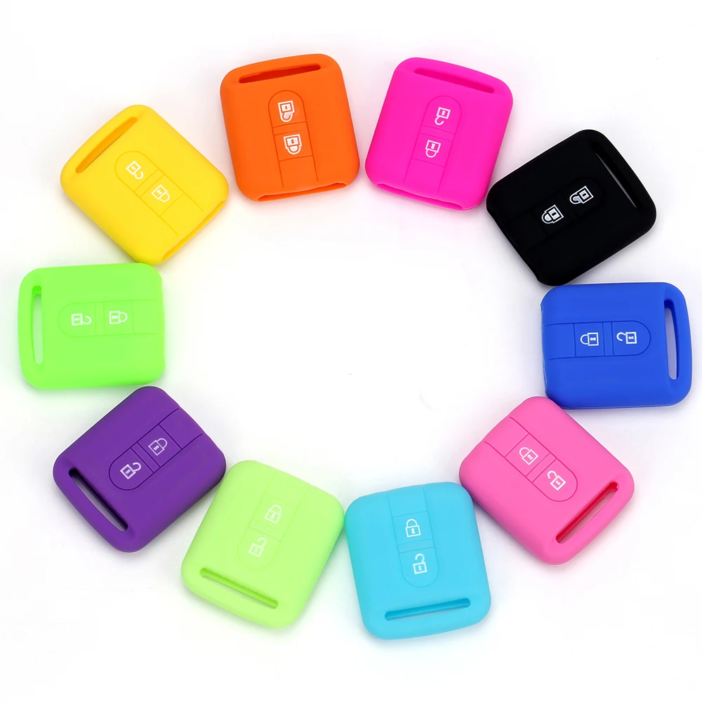 Car Key Flat Square Silicone Case For Nissan Qashqai Micra Navara Almera Note Fob Rubber Cover 2 Button Remote Auto Shell