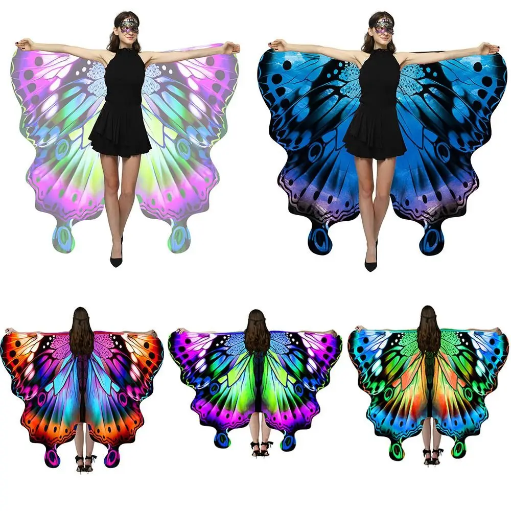 Butterfly Wings Costumes For Women Halloween Costume Adult Cosplay Fairy Wings Cloak Butterfly Shawl Cape Party Accessories