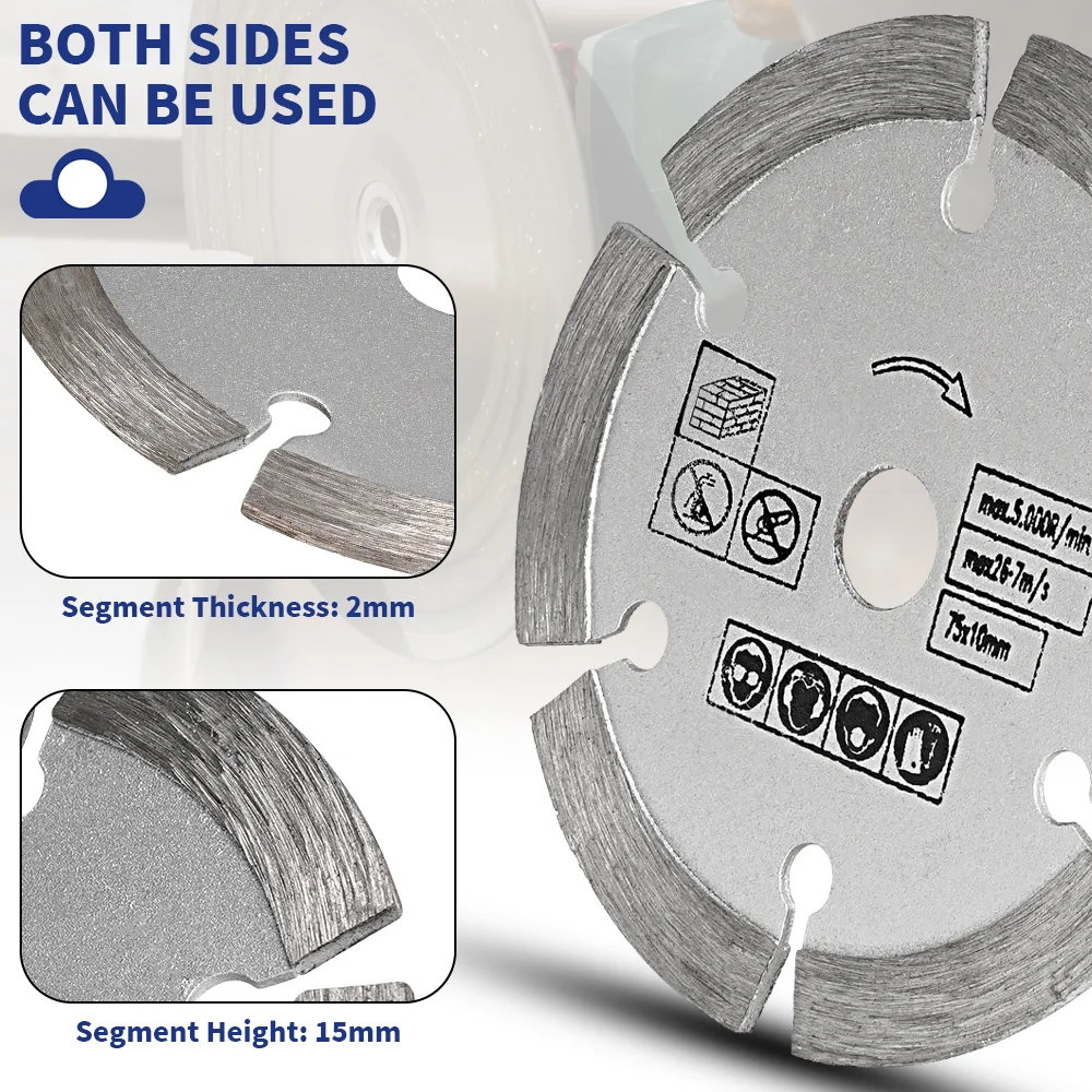 5pcs 3" Metal Cutting Disc Carbide Circular Saw Blade Wood Cutting Dics Stone Cutting Disc Glass Cutting Disc For Angle Grinder