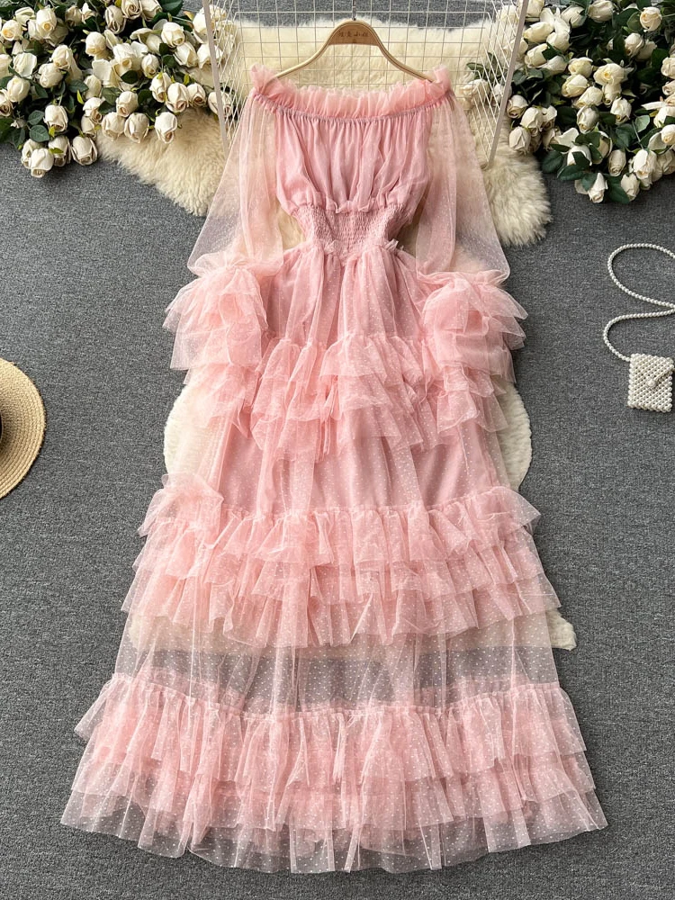 chinese dress ladies Women Split Side Ruffles Evening Party Dresses Sexy V Neck Night Club Prom  Wedding Long Maxi Dress pnnrk Dress S at Amazon Women's Clothing store
