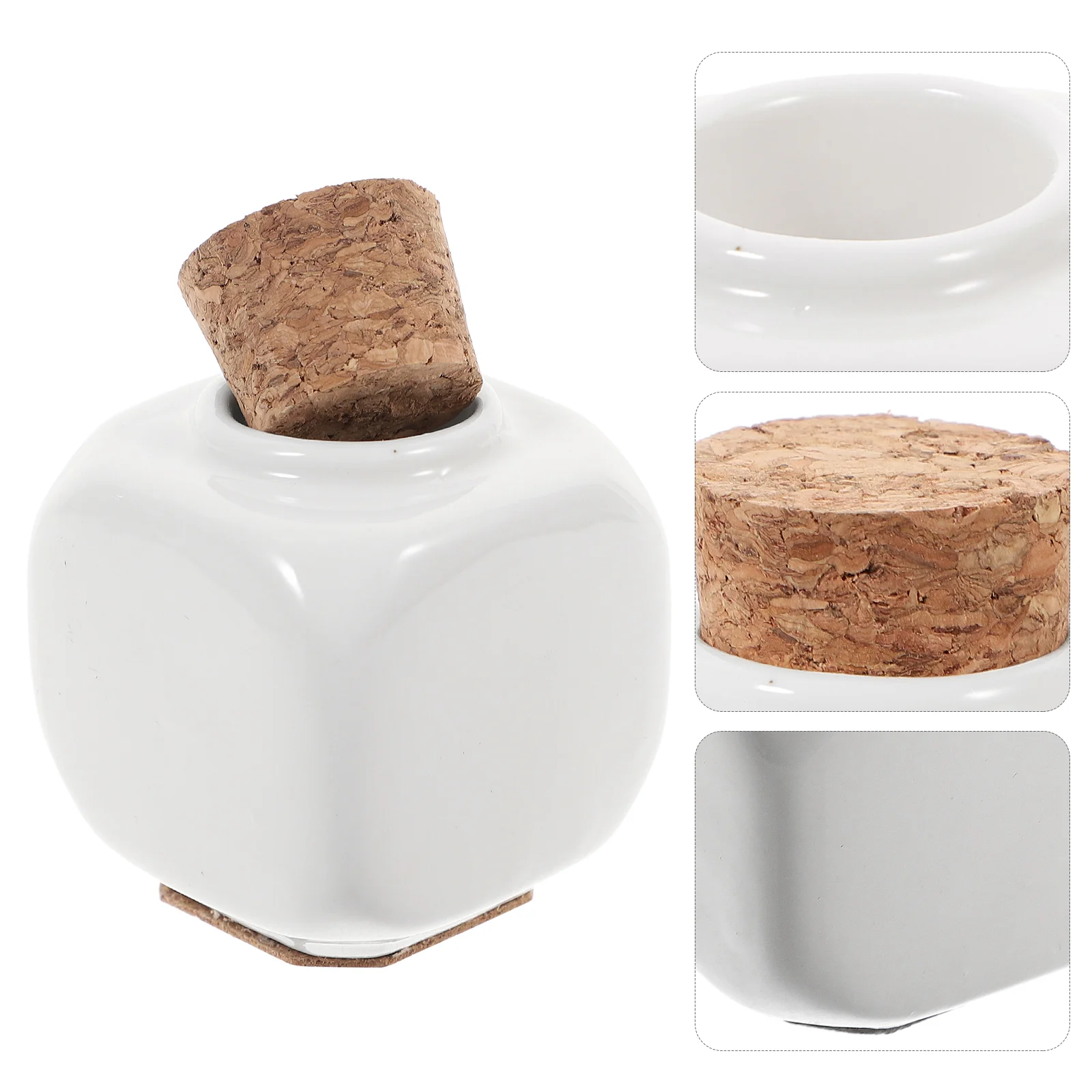 

Manicure Accessories Medicine Cup Wooden Cork Bottle Square Liquid Bamboo Practical Empty
