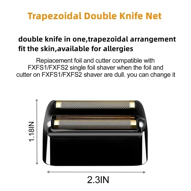 Barber Shaver Blade Professional Barber Electric Shaver Replacement Double Cutter Blade And Foils Head Cover For Babyliss Cordless Foil Shaver FXFS2