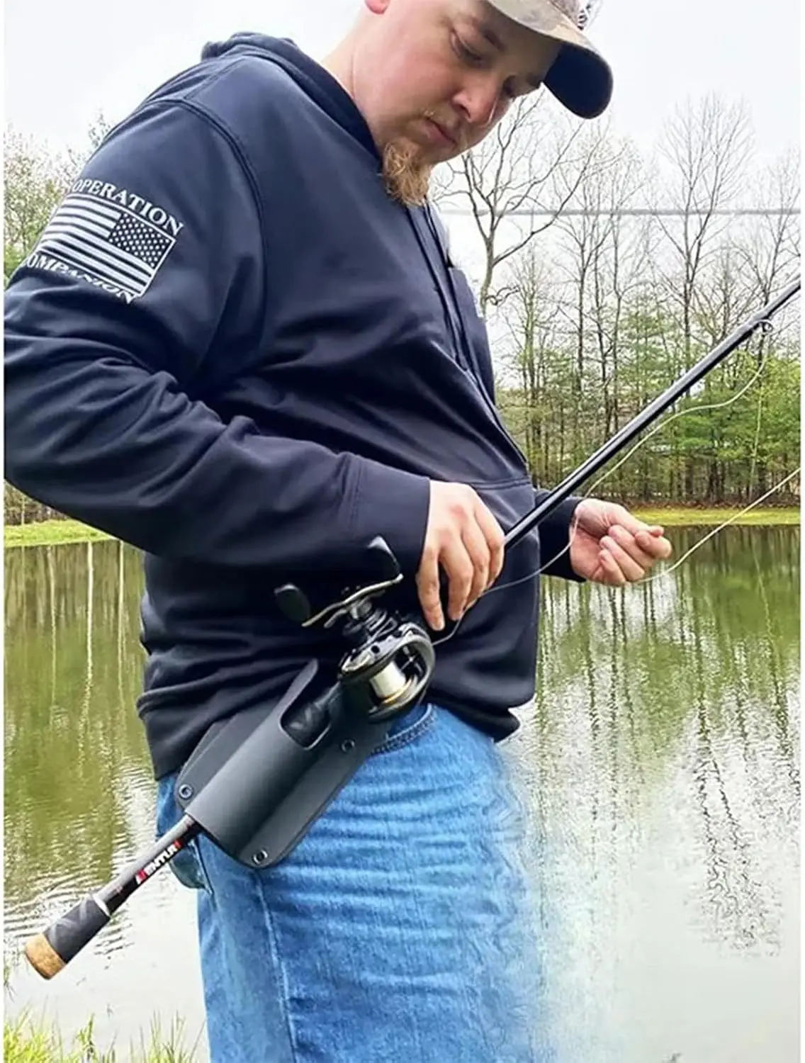 Description Picture 5 of itemFishing Rod Holder Fishing Rod Storage Slide-in Fishing Rod Hip Holsters Portable Fishing Tools