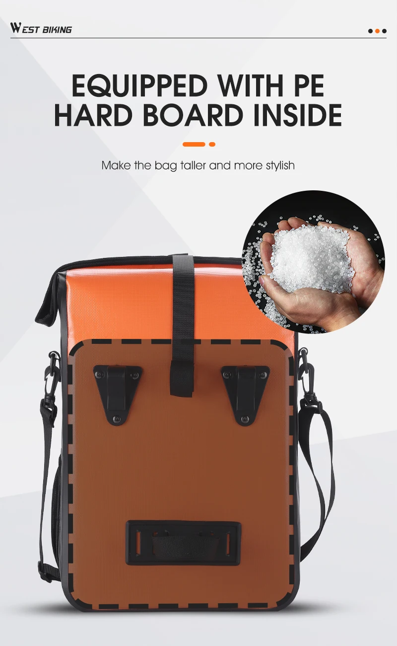 Description Picture 5 of itemWEST BIKING 12-15L Fully Waterproof Bike Rack Bag Multifunctional Three-dimensional Bicycle Rear Seats Pack Cycling Shoulder Bag