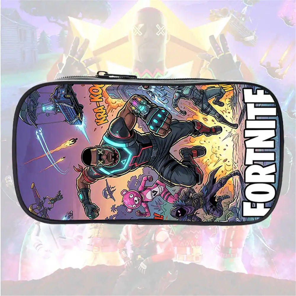 Children's Cartoon Fortnite Multi-Compartment Pencil Case, Lightweight Children's Pencil Bag, Children's Pencil Box Age 6-10 1