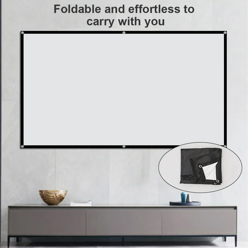Projector Screen Projection Screen MIXITO 16:9 Ratio Milk Silk Projector Screen High-definition Outdoor Or Office Or Home Projection Screen