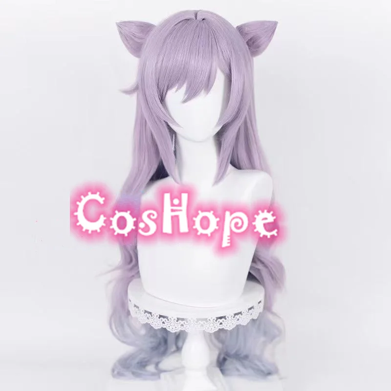 Keqing Cosplay Wig 80cm Long Curly Purple Gradient Wig  display picture 1